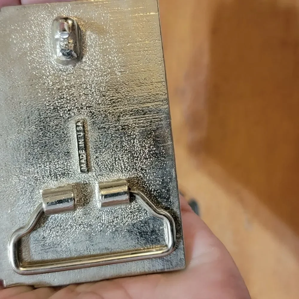 Made in USA Retro Boom Box Belt Buckle